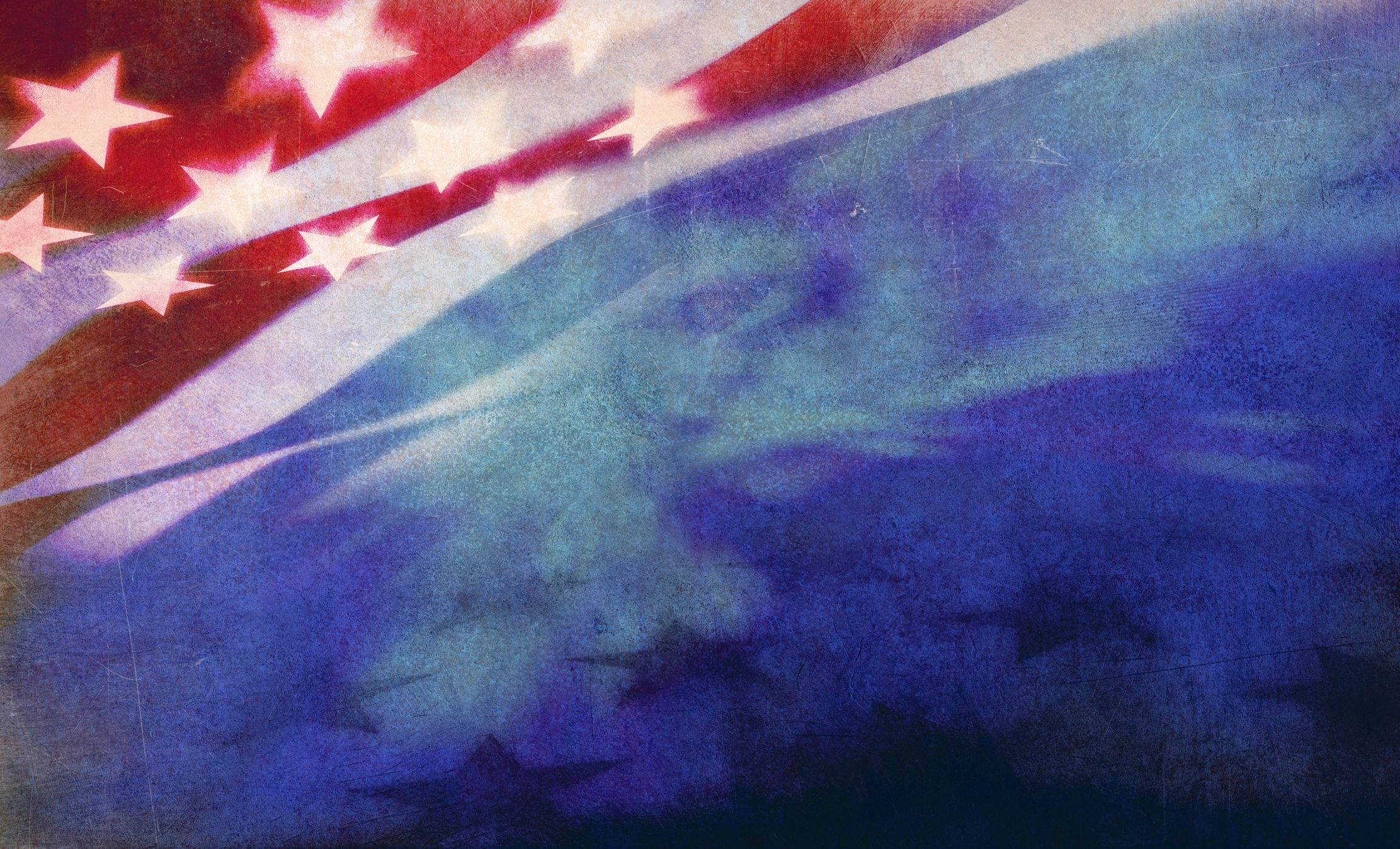Stars and stripes background representing elections and civic issues