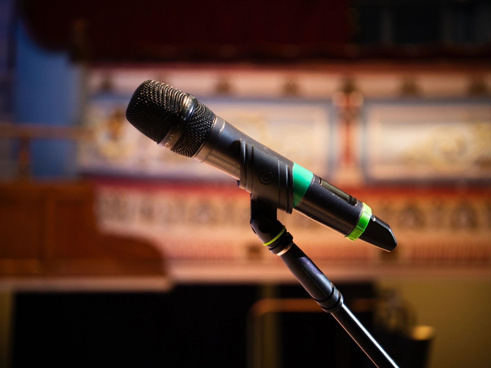 Microphones at a podium representing a press briefing