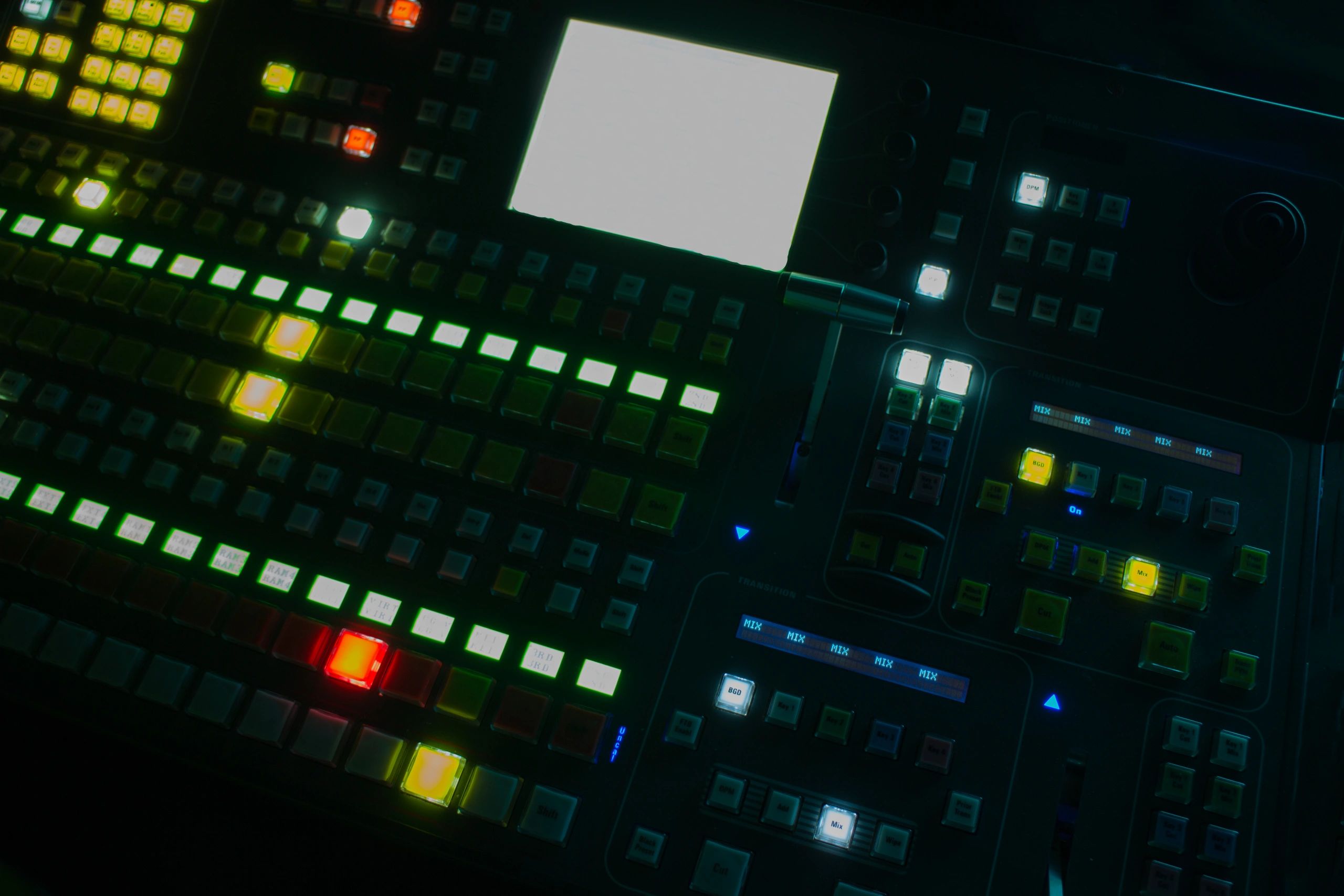 Television production switcher representing media appearances